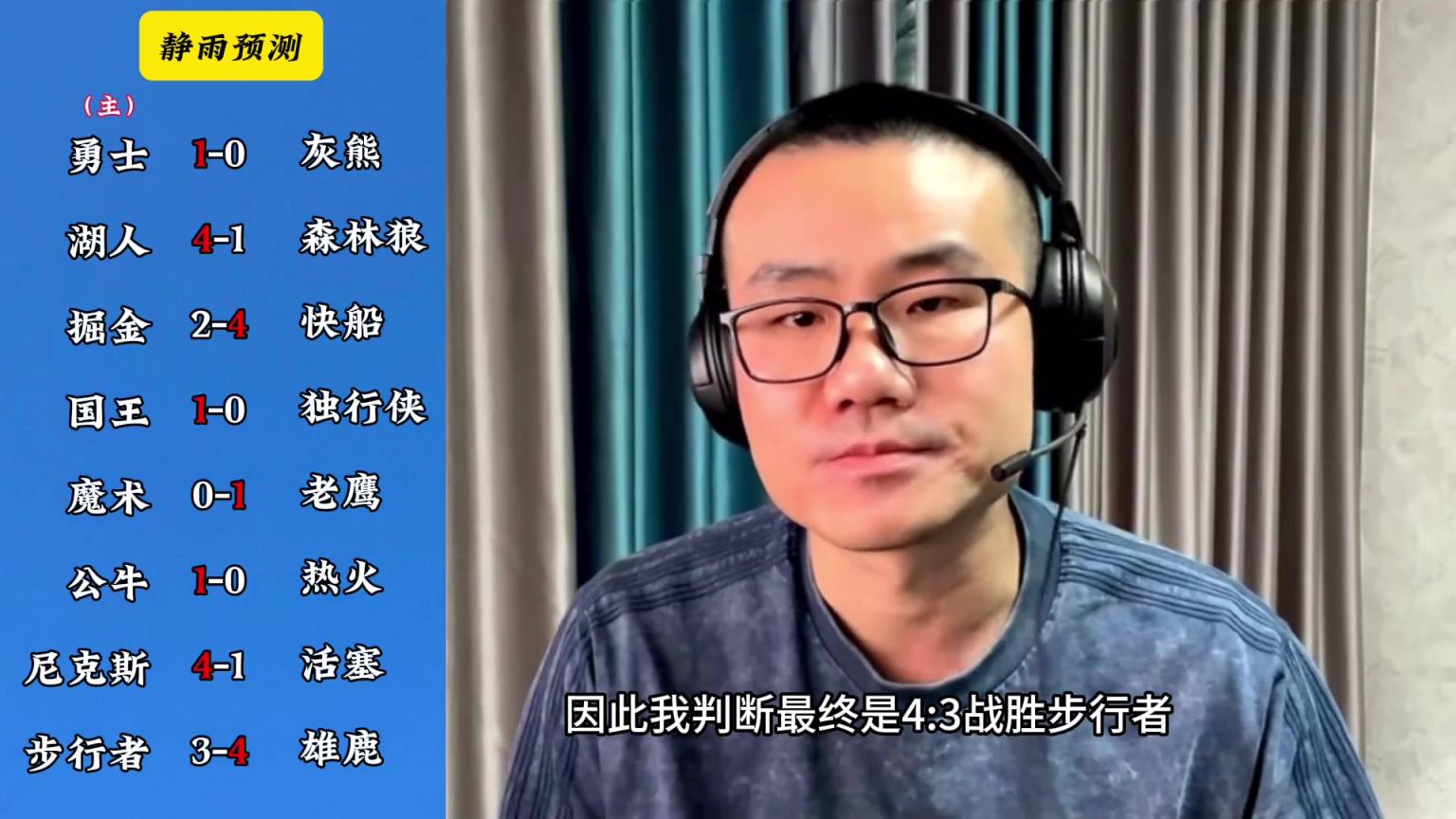 你同意嗎？靜雨對東西部季后賽球隊(duì)的預(yù)測：勇贏熊 湖船尼鹿晉級